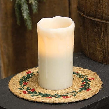 Mistletoe Wreath Jute Trivet - The Fox Decor